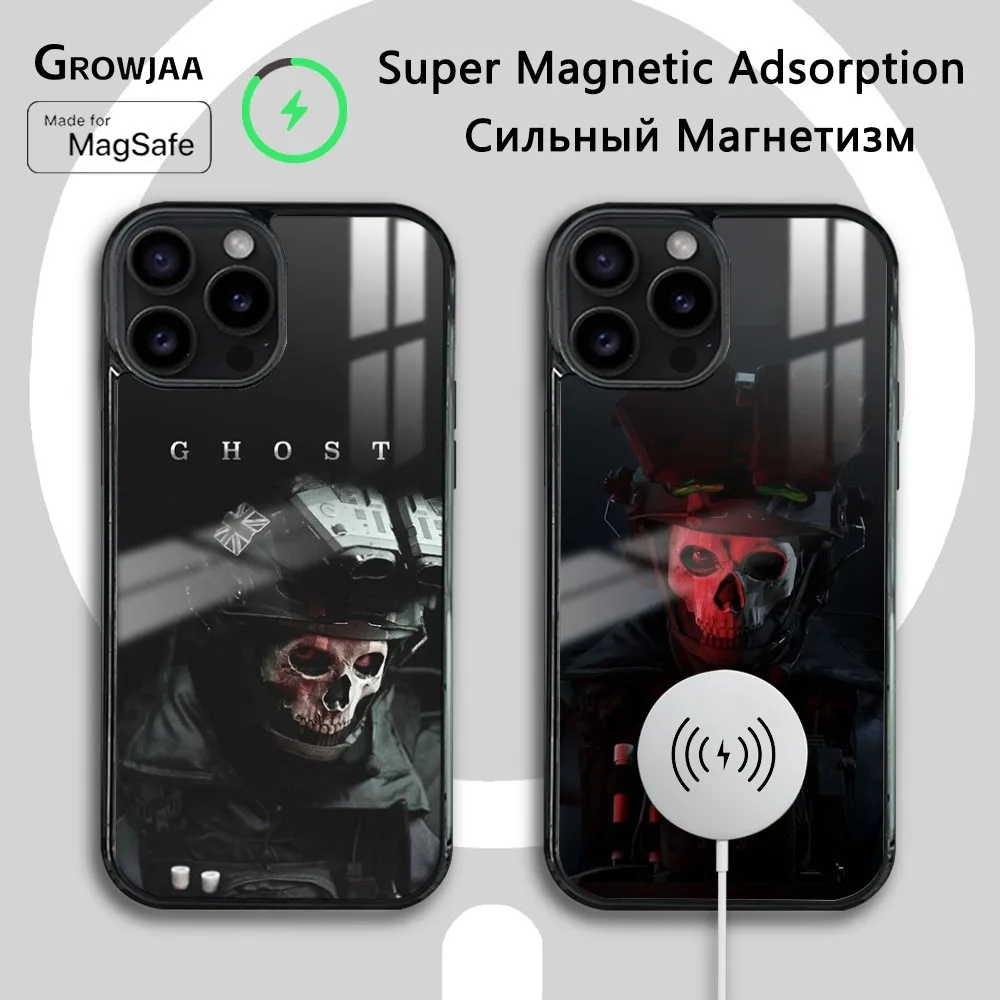 

Ghost Warrior Phone Case For iPhone 15 14 13 12 11 Pro Max Plus Magsafe Wireless Charging Cover