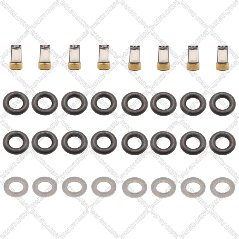 

8 set For Chinese car OEM:F01R00M056 Fuel Injector Service Repair Kit Filters Orings Seals Grommets