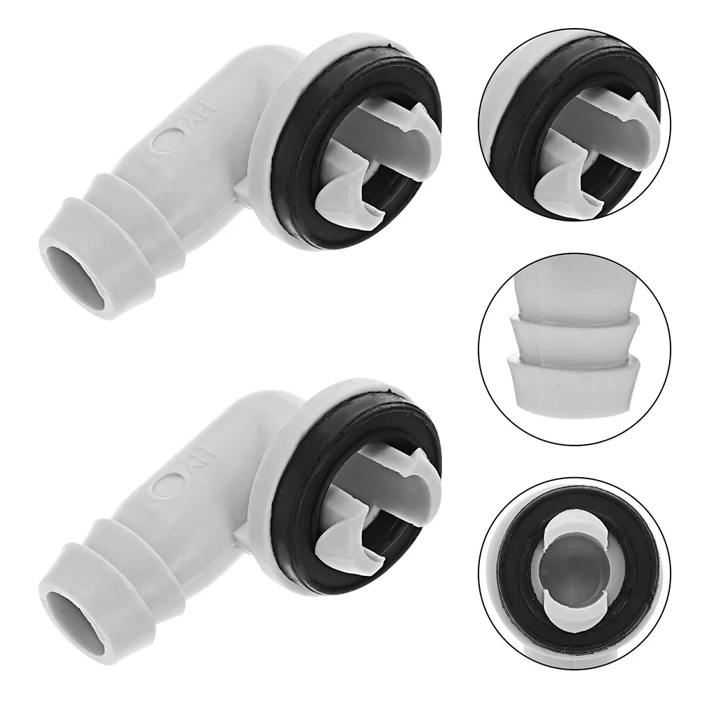 

3Pcs Air Conditioner Drain Adapter Elbow Connector with Rubber Ring for Unit Condensate Water Draining Efficient Leakage