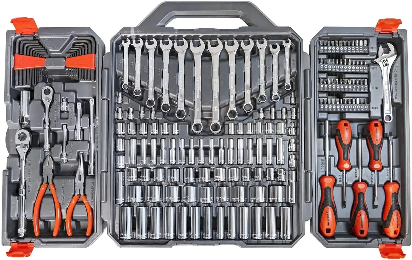 180 Piece Professional Tool Set in Tool Storage Case - CTK180