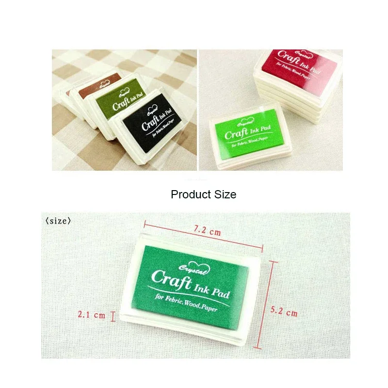 Ink Pad Ink Stamp Pad for DIY Craft Rubber Self Inking Roller Stamps Stationery Album for Scrapbooking Paper Decoration