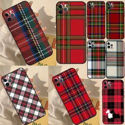 Clan Stewart Dress Tartan Plaid Case For iPhone 11 12 13 14 15 16 Pro Max Cover For iPhone 13 12 Mini XR X XS Max Plus