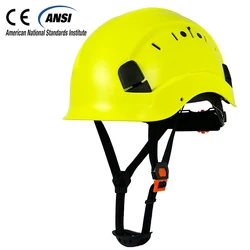 Casco de seguridad CE para hombre, protector de cabeza de trabajo Industrial ventilado, para rescate, terremoto, al aire libre, ABS