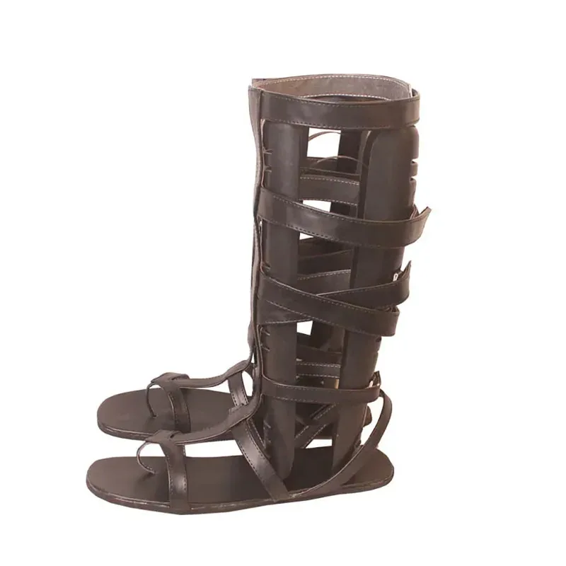 2025 aaa RealCos Blue Eye Samurai Mizu botas de Cosplay sandalias de cuero hechas a medida