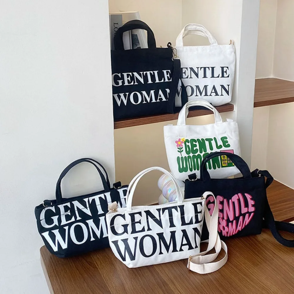 Thailand Gentle Woman GW Printed Canvas Shoulder Bag Underarm Bag Casual Handbag Messenger Bag Daily Commuting Bag