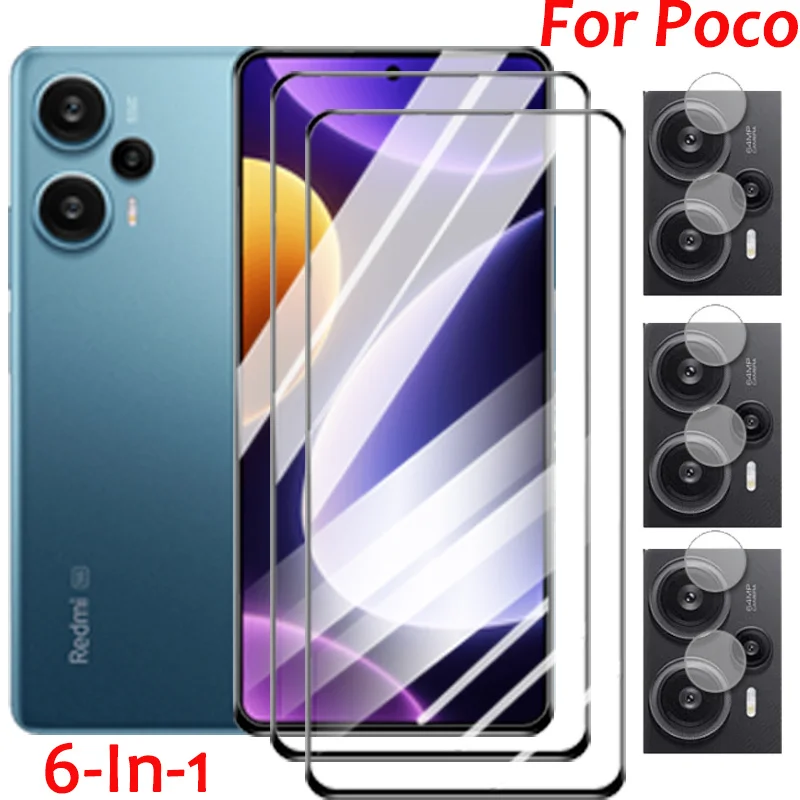 Poco F5 Pro Tempered Glass For xiaomi poco f5 Screen Protector poco x5 pro Glass Front Protective Film poco x4 gt Camera Film poco F4 pro x4pro m4pro Pelicula de Vidro poco m5 s Glass Mica