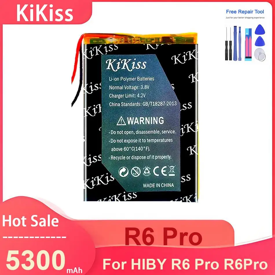 

Аккумулятор KiKiss для HIBY R6 Pro Player, аккумуляторы R6 Pro 5300 мАч
