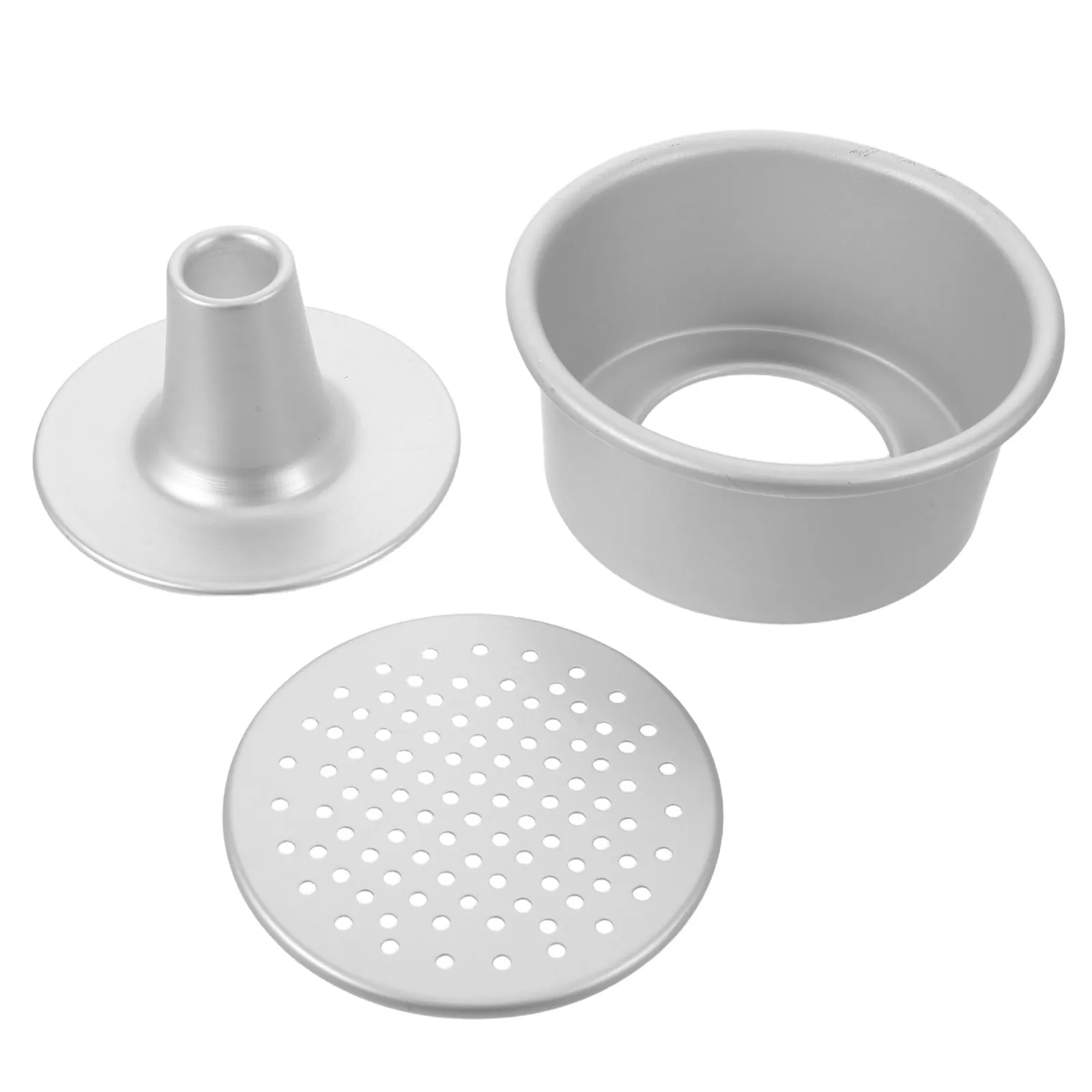 1Set Removable Loose Bottom Round Angel Food Cake Pan Heavy Duty Aluminium Alloy Non Stick Tube Chiffon Pound Sponge Baking