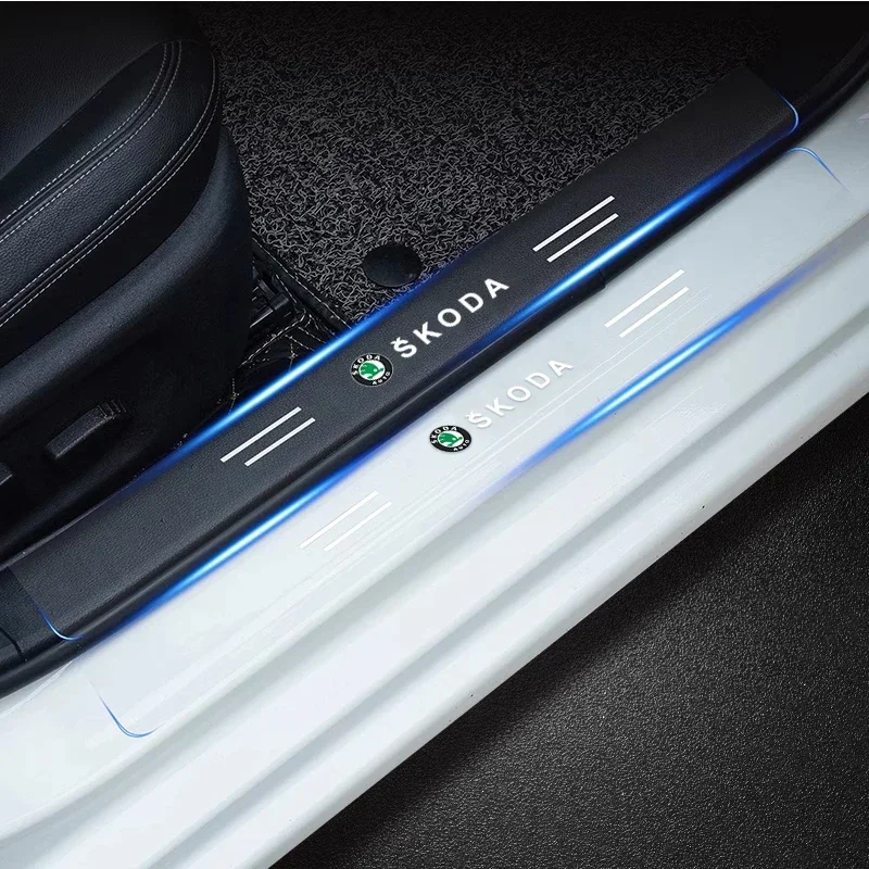 

Car Door Sill Protector Trunk Bumper Door Sill Protector Suitable for Skoda Fabia Octavia MK2 Karoq Rapid Kodiaq Scala Kamiq Sup