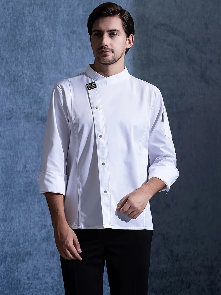 Chef Uniform 3-Suit Food service Kitchen Cooking Costume Restaurant Cook Jackets Bakery Cafe Waiter Waitress Working Clothes