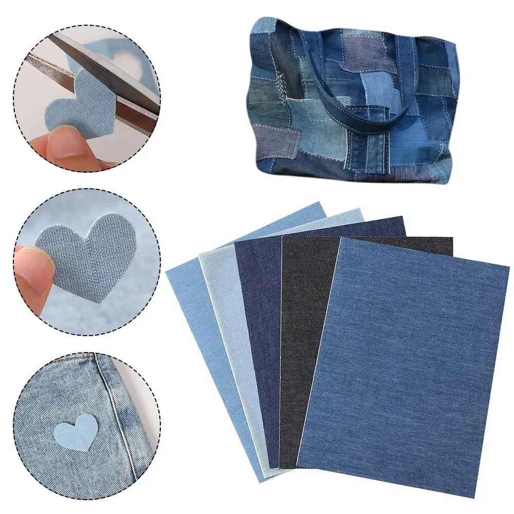 Cloth Self-adhesive Sewing Accessories Denim Decoration Clothes Stickers Jean Patches Jeans Repair Patches Iron On Patch