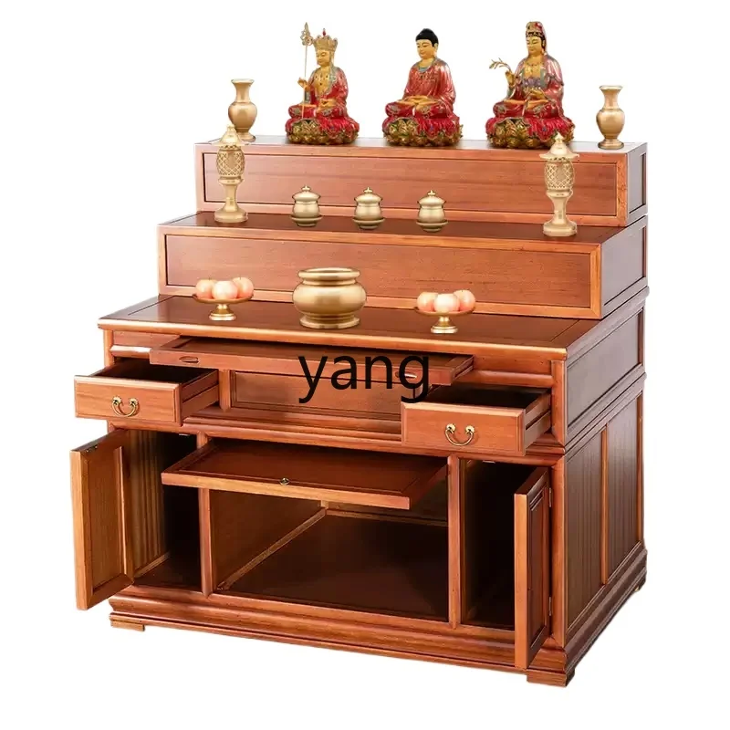 

LH table Buddhist platform household ladder Buddhist cabinet solid wood shrine God of Wealth incense case Guanyin platform