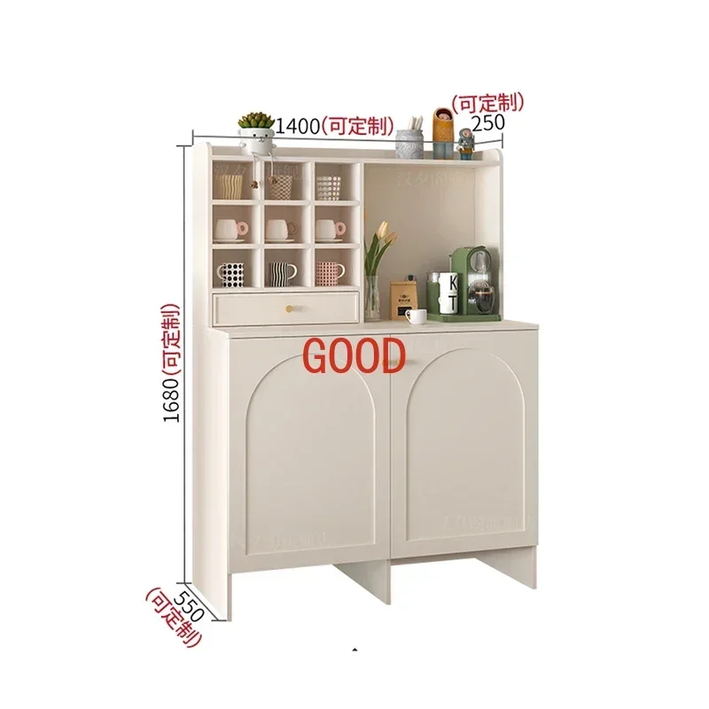 Armário lateral estilo creme para sala de estar, armário de vinho de madeira, cozinha, café, casa, armário de videos, móveis de bar kmwc