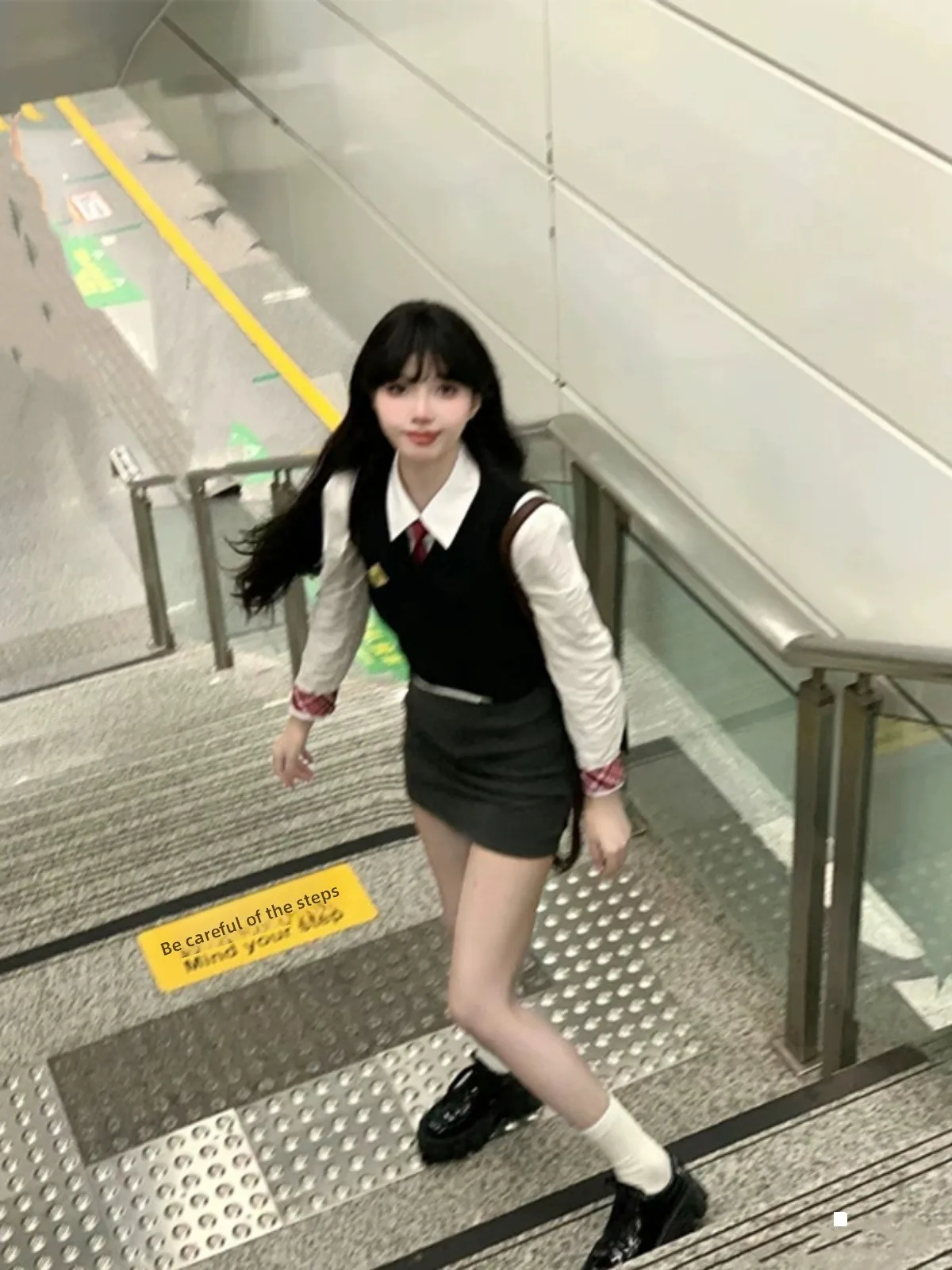 Herbst Winter Damen JK orm Dr Milk Series School Sle Koreanisches Drama Hauptcharakter Zweiteiliges Set ort Rock