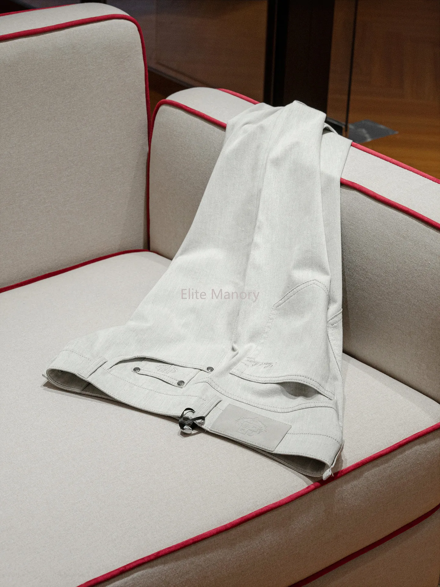 

Washed 8oz High Stretch Cotton Spring Summer Thin Men's Slim Fit Small Straight Jeans