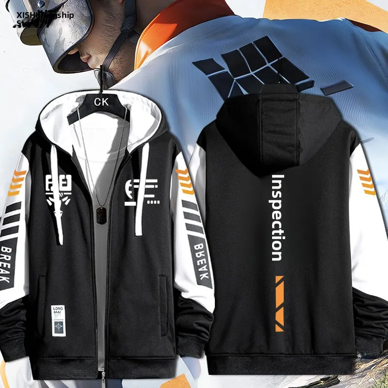 

Elite Game Patrol Fce Lined Zipper Hoodie Men's Casual Comfortable Polyester Fabric Long Sve Printed Sweatirt