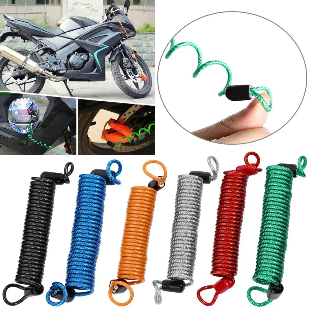 Universal Alarm Disc Lock Anti Thief Anti-lost Motorcycle Bike Disc Lock Spring Reminder Cable Bike Motorcycle Scooter Accessory