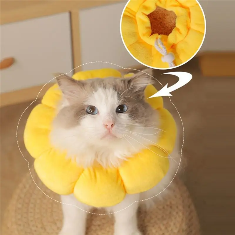 J1UL1N Sunflower Pet Collar Cat Collar Licking-Proof, Biting-Proof And Scratching-Proof Protective Collar