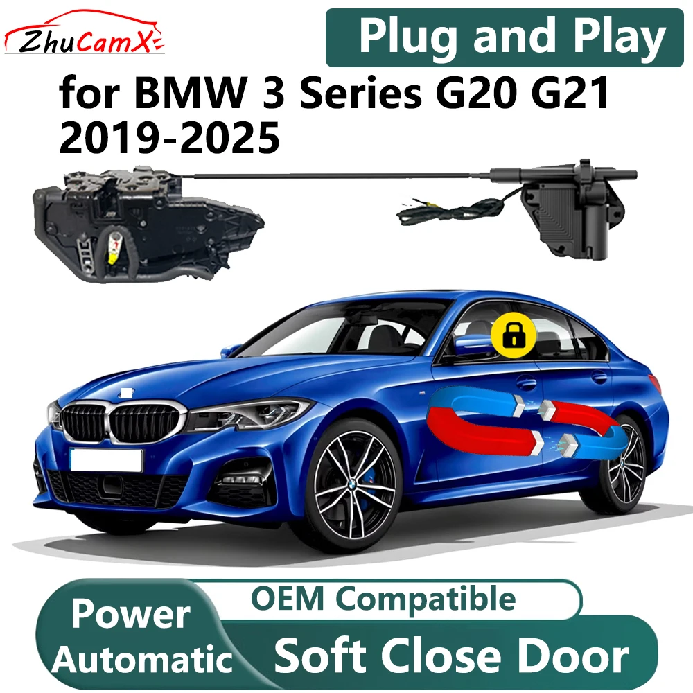 ZhuCamX for BMW 3 Series G20 G21 2019-2025 Car Electric Soft Close Door System Power Closing Door Latch Lock OEM Plug and Play