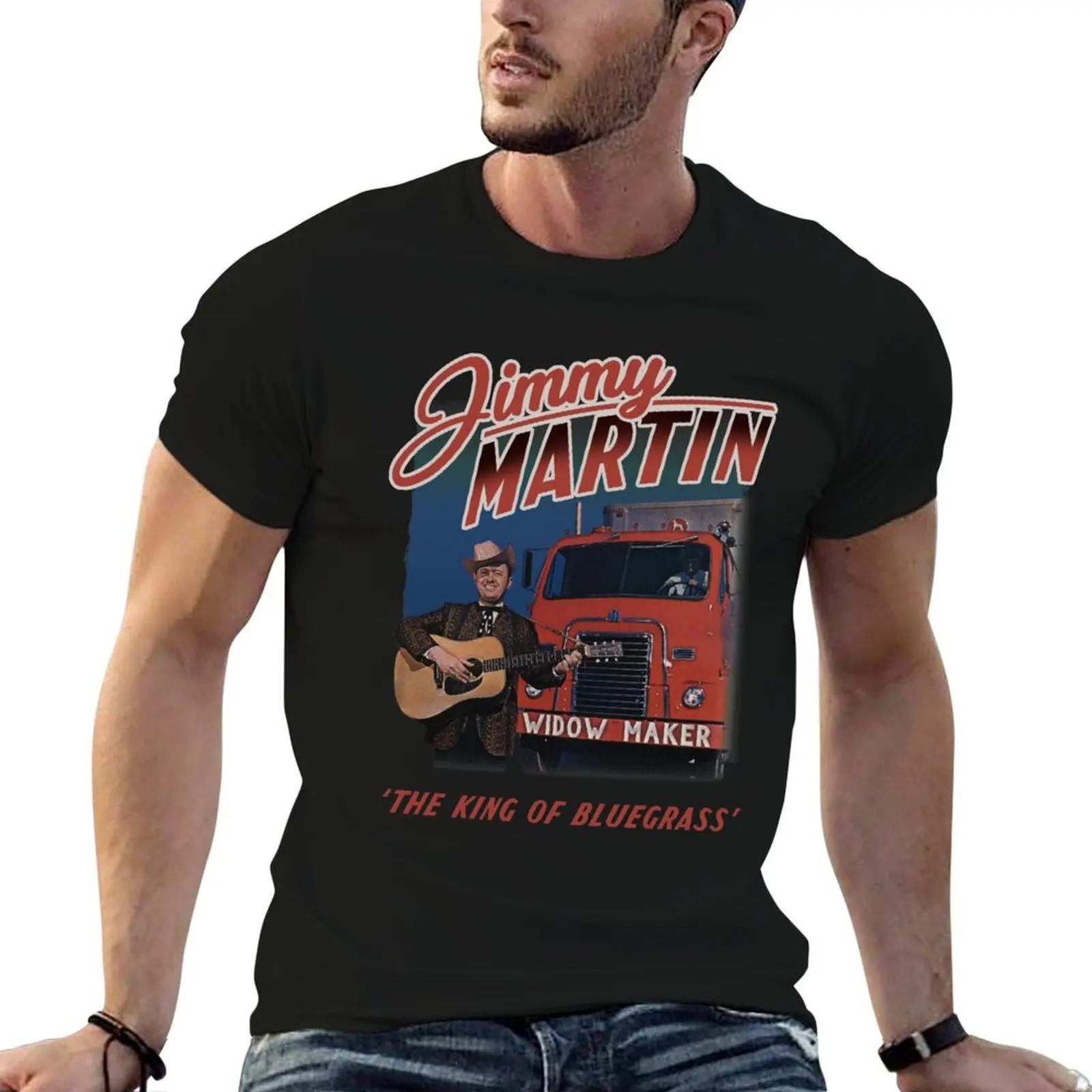 Jimmy Martin, King of Bluegrass T-Shirt Odor Resistant Short Sleeve Top