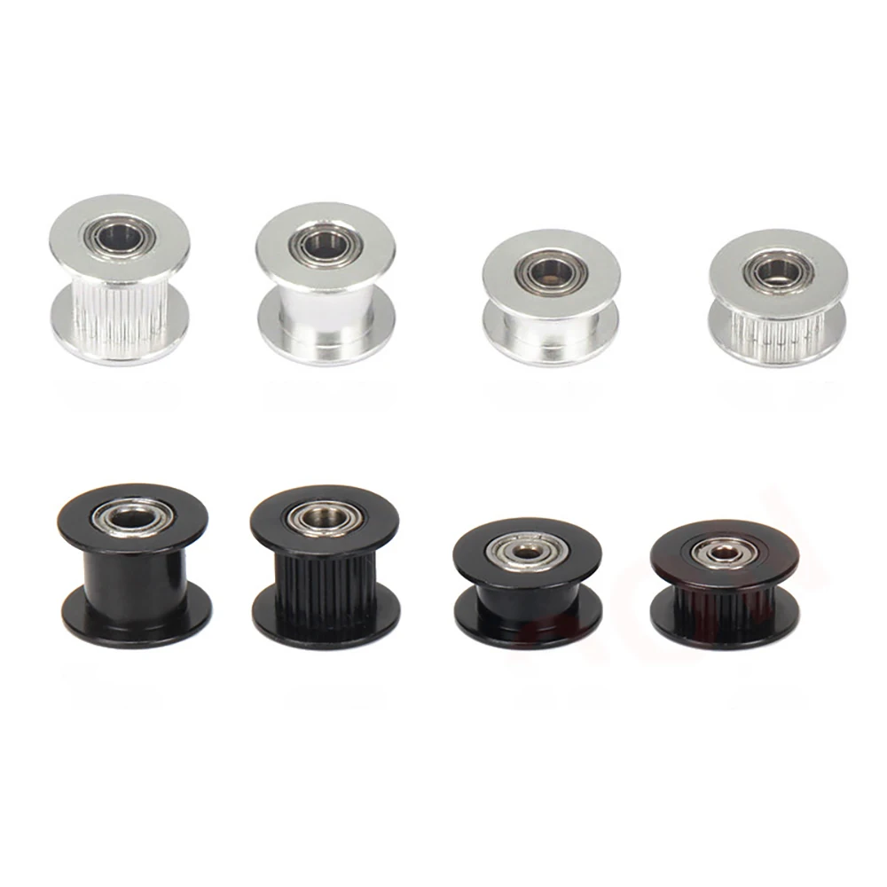GT2 Timing Drive Pulley Tooth 16/20 Teeth Passive 3/5mm Bore width 6/10mm with Bearing sIdler Pulley Wheel For 3D Printer Parts