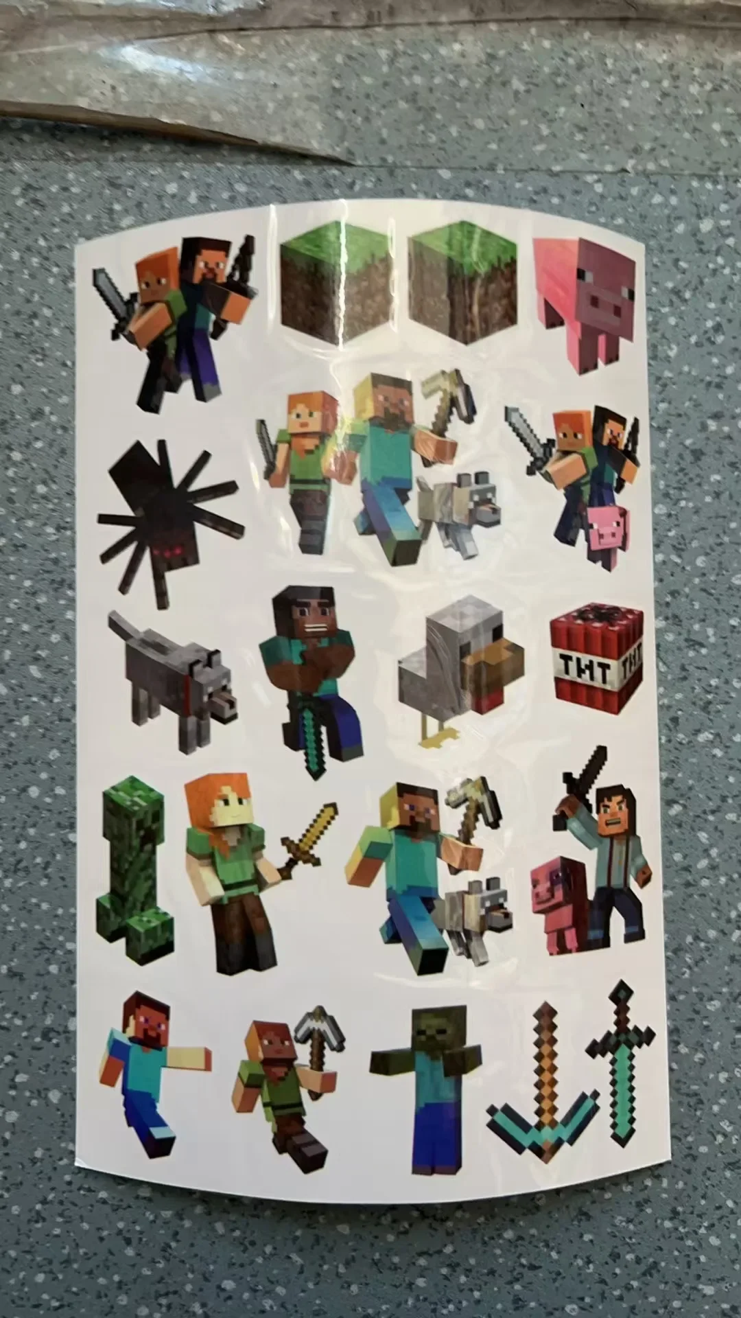 Different Tattoo Stickers Game My World Tattoo Stickers set Minecraft Action Figure Cartoon Pixel Anime Toys for Birthday Gifts