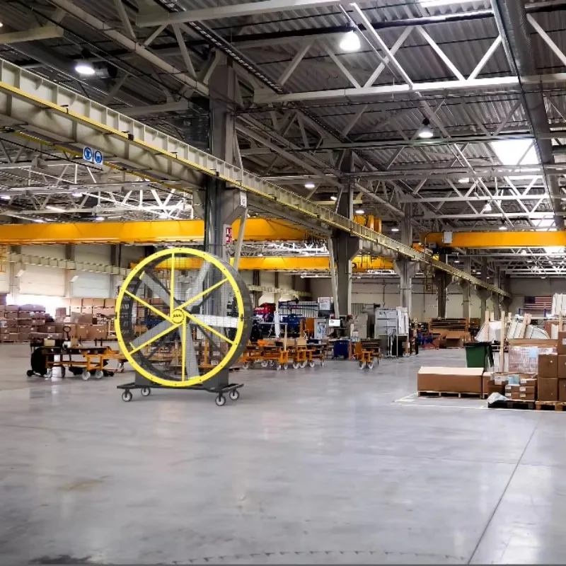 JULAI 2000mm 6.6FT Electric Fan Low Power DC Motor Big Moving Outdoor Industrial Stand Fan