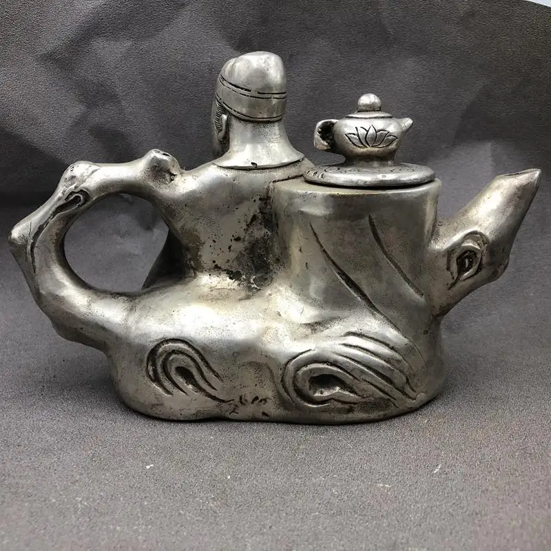 

Antique Miscellaneous Copper Kettle Longevity Star Water Kettle Wine Kettle Home Craft Ornament Gilded Silver Kettle Copperware