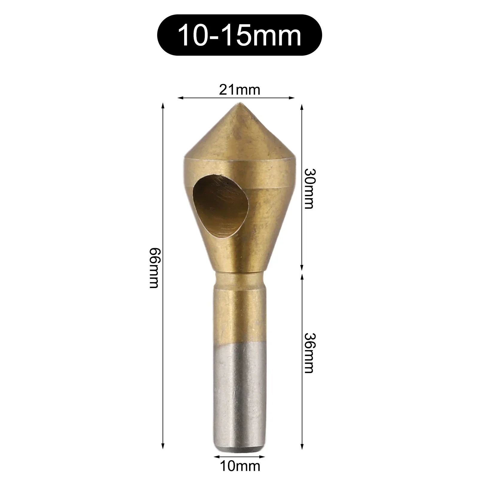 Cortador de biselado recubierto de titanio, brocas de fregadero de contador, cortador de agujero liso para Metal, madera, plástico, herramienta de biselado, 1 unidad