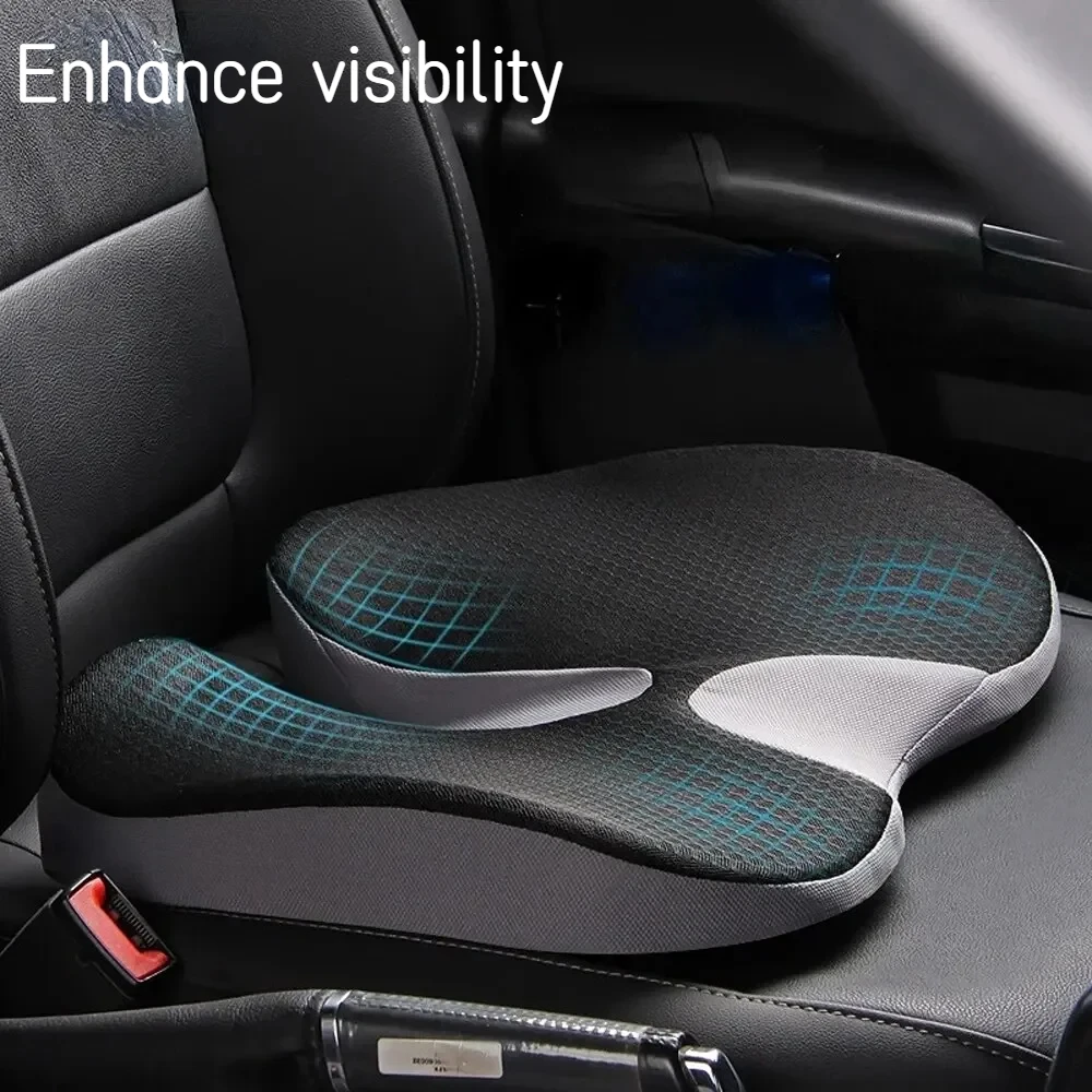 Car Seats Height Increasing Anti Slip Pad Memory Foam Cushion for Tailbone Sciaticaback Pain Relief Comfort Chair Car Seat