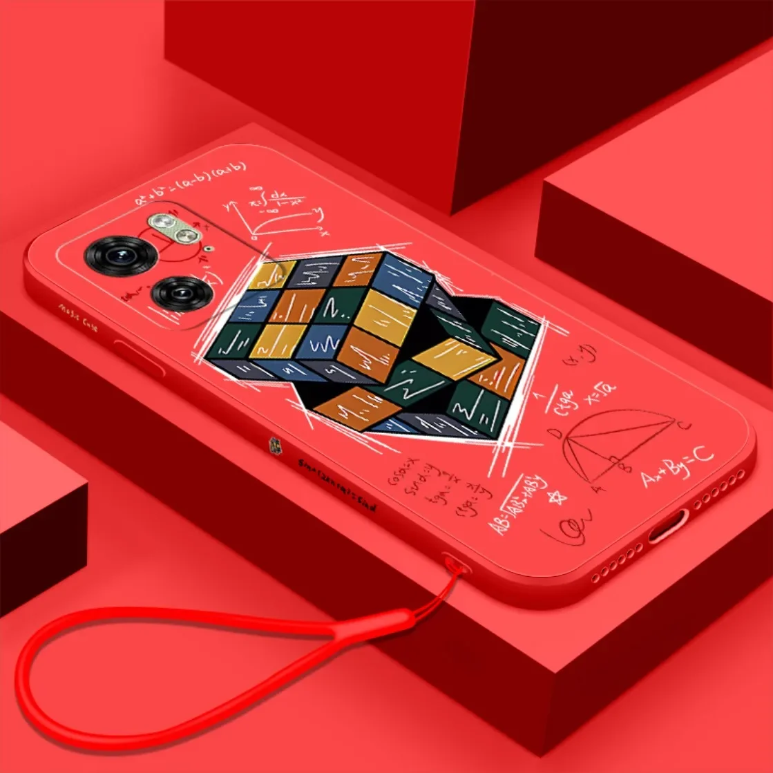 Fashion Rubik's Cube Silicone Phone Case for Motorola Edge 40 40Pro 30Pro 30Neo 30Fus Soft Case Moto Edge 40 30 Pro NEO Cover