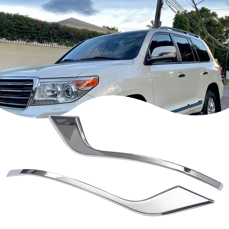 

Car Accessories For Toyota Land Cruiser LC200 2011 2012 2013 2014-2020 Rearview Mirror Trim Strip High Gloss Chrome Trim Sticker