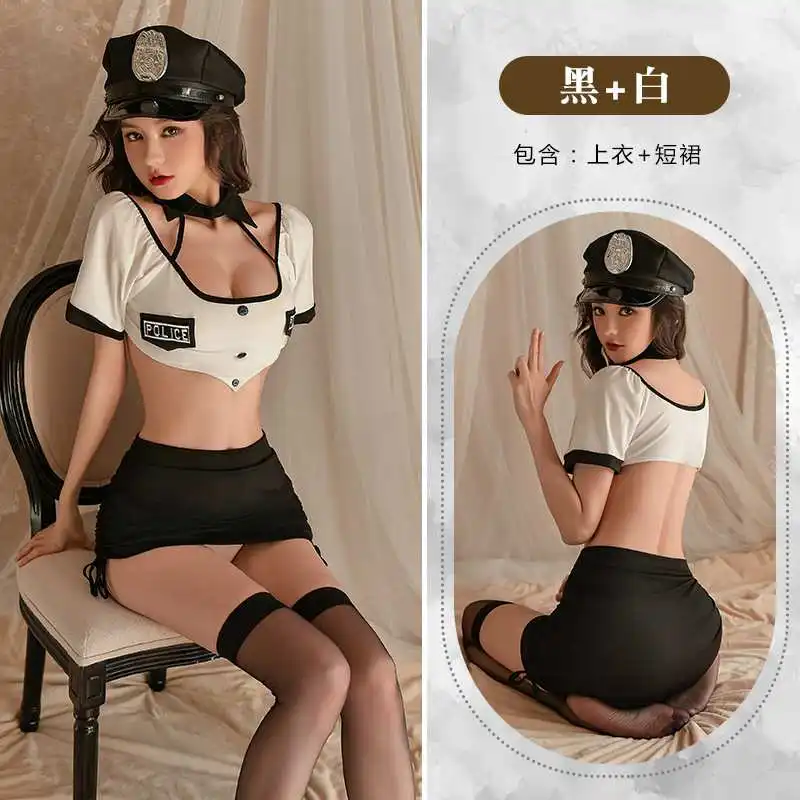 

Оптовая продажа, женское сексуальное нижнее белье из двух частей, полицейская форма для ролевых игр, женское нижнее белье для взрослых, одежда для косплея, тематический клуб, Пряная одежда