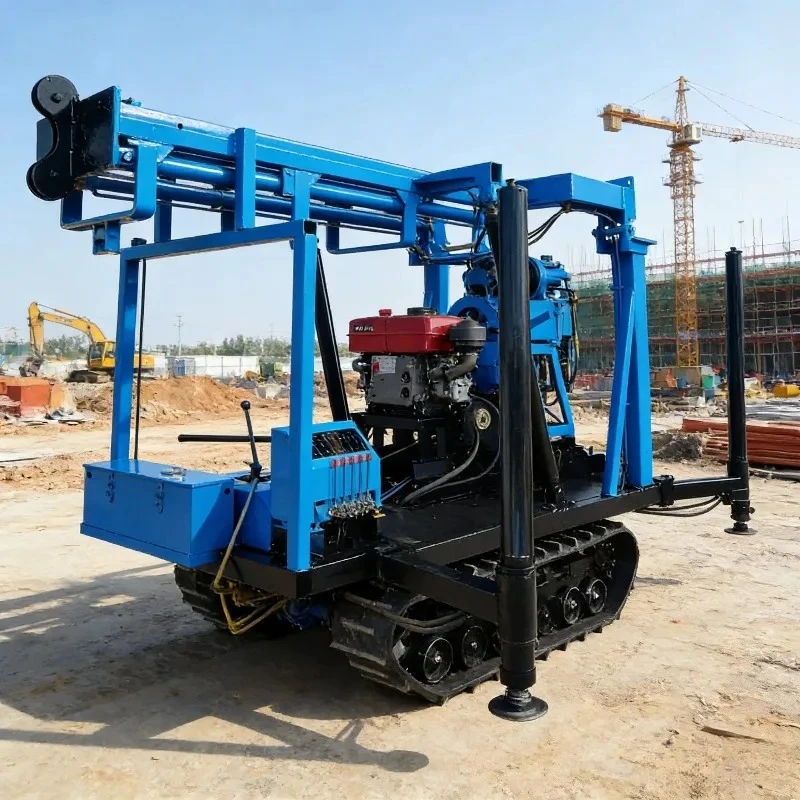 Precision - Guided Wheel Hydraulic Core Drilling Rig with Diamond Bit for Archaeological Drilling 100m