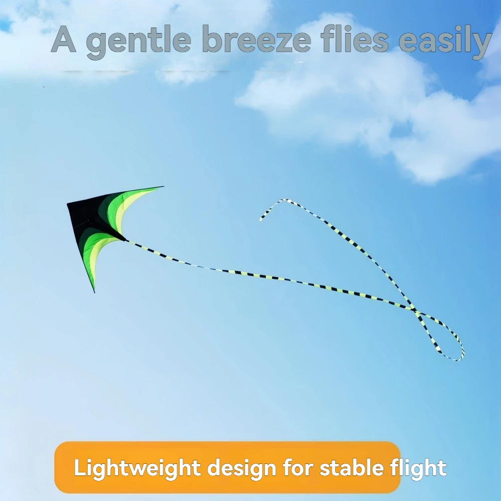 Creative Triangular Kite with Long Tail   Micro Breeze Is Very Easy to Fly and Operate. Outdoor Beach Sports Toys for Adults and Children