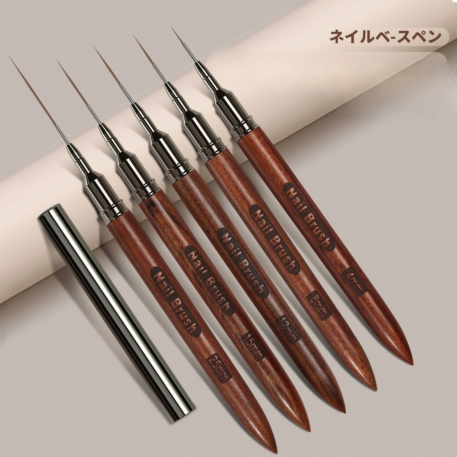 

1 Pc Round Wooden Handle Art Eyeliner Pen DIY Painting Brush Line Drawing Stripe Flower Painting Brush Nail Eyeliner Pen 5 Sizes