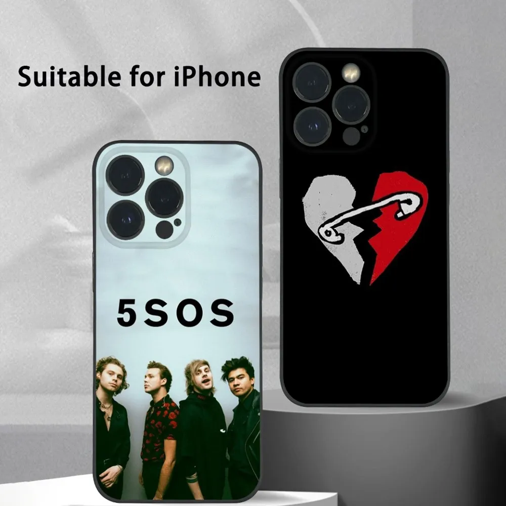 5 S-Seconds S-Summers 5-SOS Phone Case For iPhone 15 14 13 12 11 Pro Xs Max Mini XR X 7 8 Plus Black Frosted Soft Shell Funda