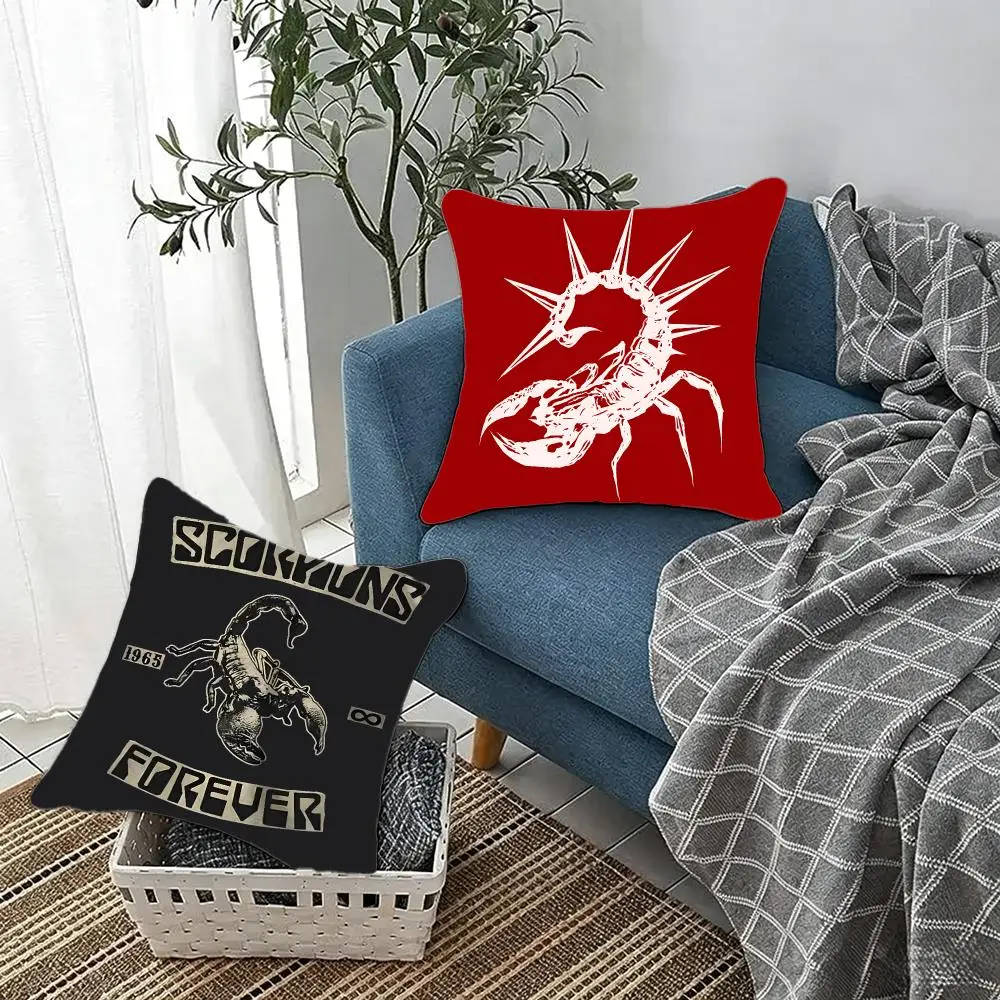 Band Music Scorpions Cushion Cover Fluffy velvet Nordic style plush Living room sofa decorative
