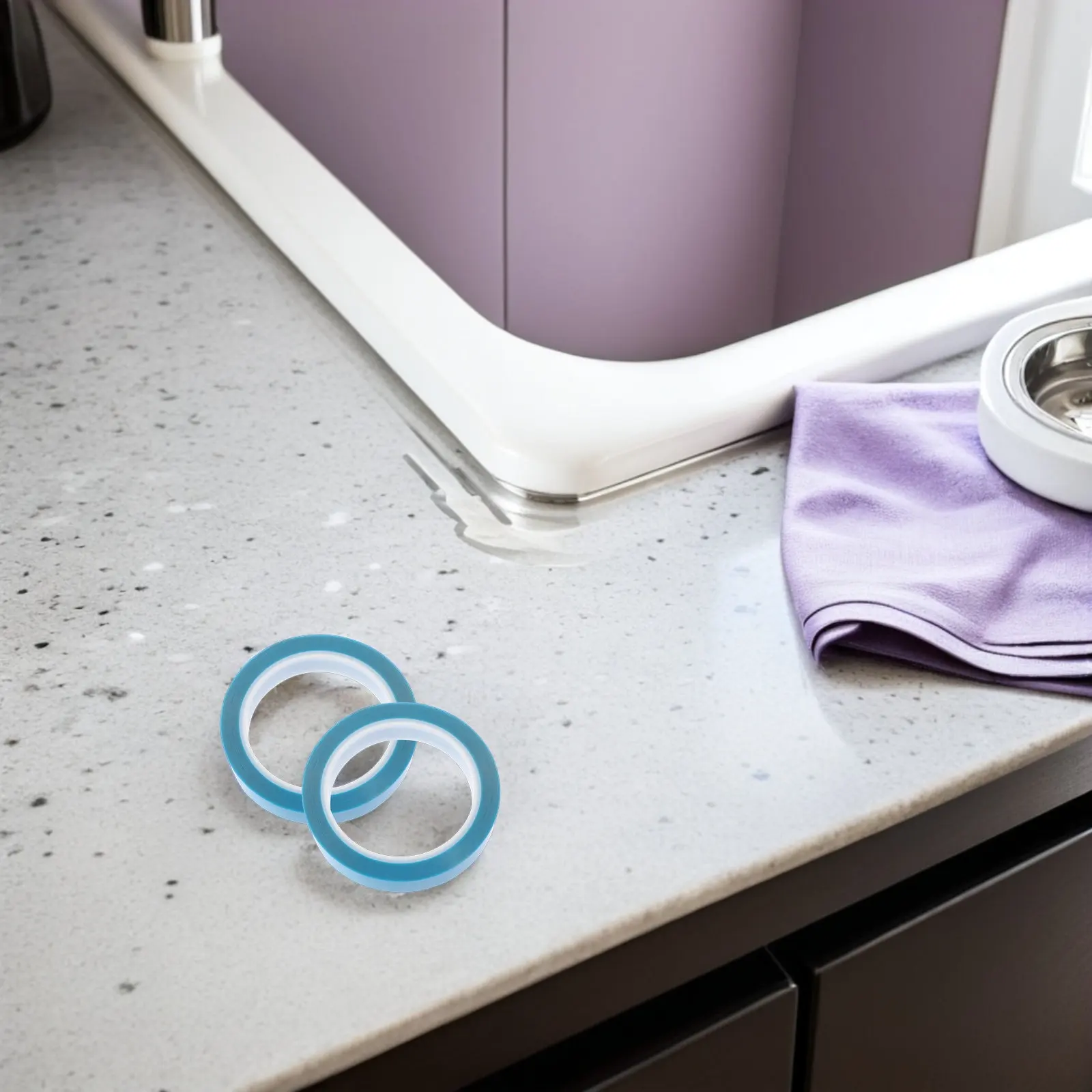 

2 рулона синей водонепроницаемой бесшовной клейкой ленты для ремонта уплотнителей холодильников, морозильных камер и ящиков, 50 м x 1,8 см