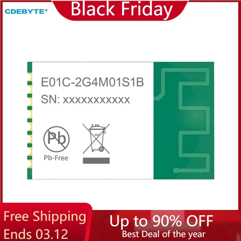 Si24R1 2.4G RF SPI SMD Module CDEBYTE E01C-2G4M01S1B Long Distance PCB Antenna 2M Air Speed pin to pin Compatible with nRF24L01+