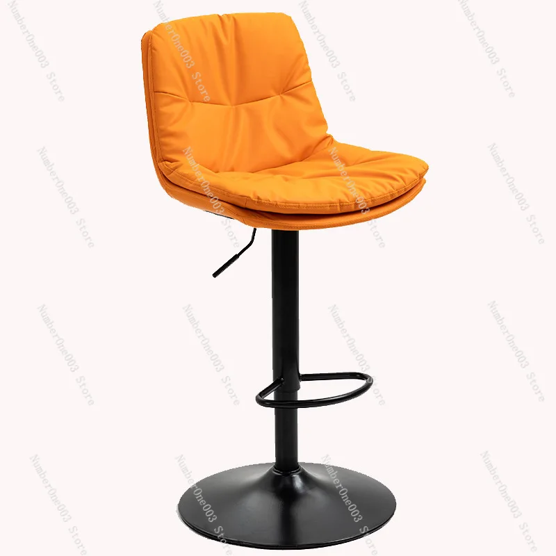 Nordic Bar Stool Adjustable Modern Simple Rotating Home Light Luxury Backrest High Stool