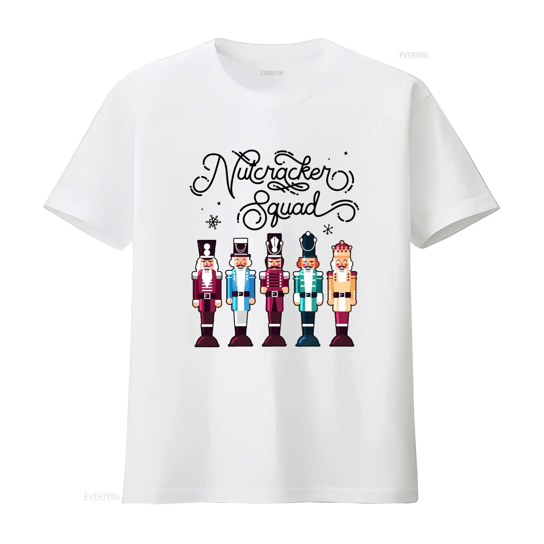 Nutcracker Squad Holiday Christmas Cute T Shirt for Boy Girls  vintage Washed Casual Top For Everyday Wear streetwear