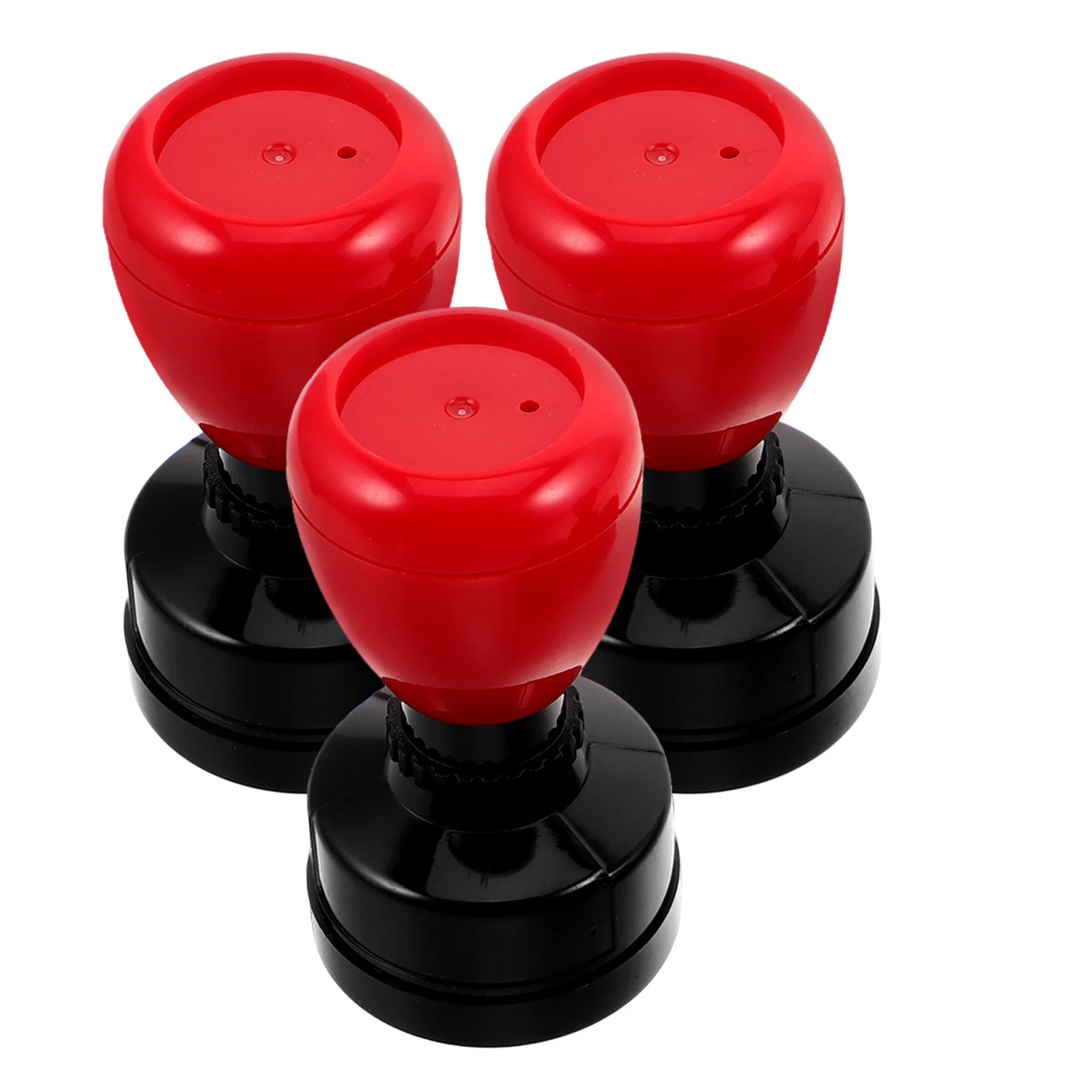 

3Sets Plastic Stamp Round Photosensitive Pads Colorful Handle DIY Seal Making Supplies Durable Edge-Free Stamp Mat for Crafting