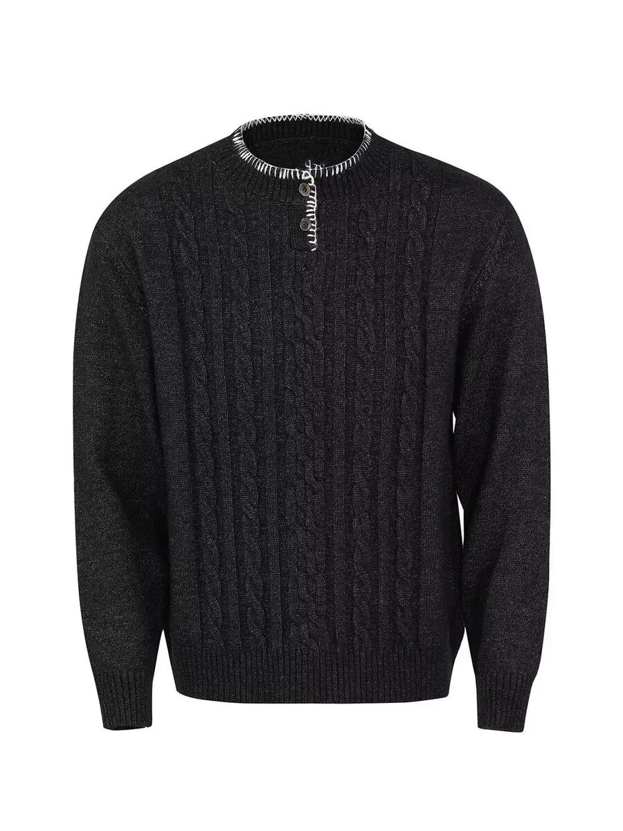 

Повседневный вязаный свитер для ленивых, осенне-зимний универсальный дизайн, модный свитер, пальто для пар, молодежная мода