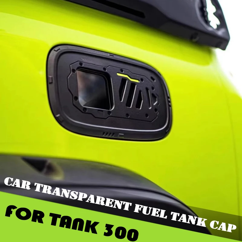 Fit for GWM Tank 300 Car Transparent Fuel Tank Cap Modified Transparent Glass Fuel Tank Cap Car Exterior Upgrade Parts