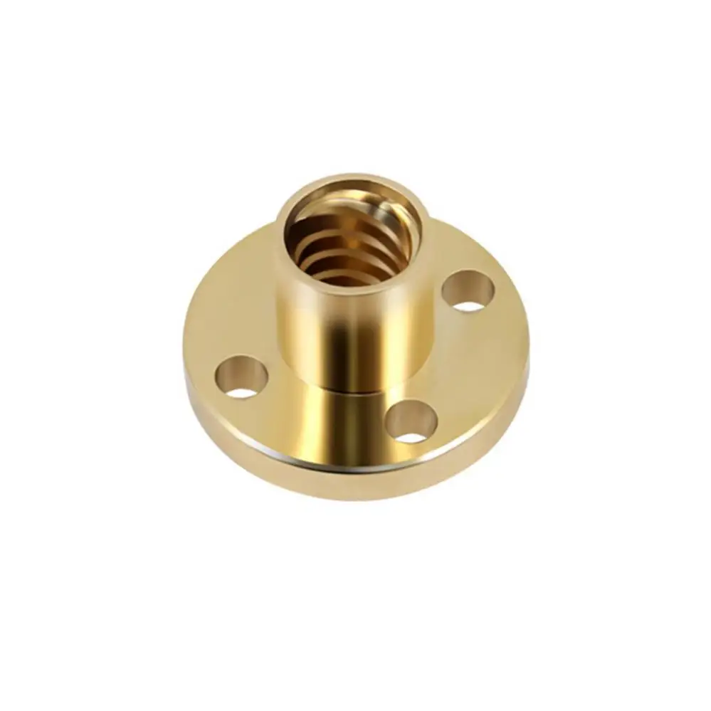 1/2/4/10 قطعة T8 LeadScrew 2 مللي متر الملعب 4 بدء 8 مللي متر حلزوني الملعب النحاس الجوز للطابعة ثلاثية الأبعاد Z محور T8x8 Tr8x8 موضوع قضيب ربط الجوز