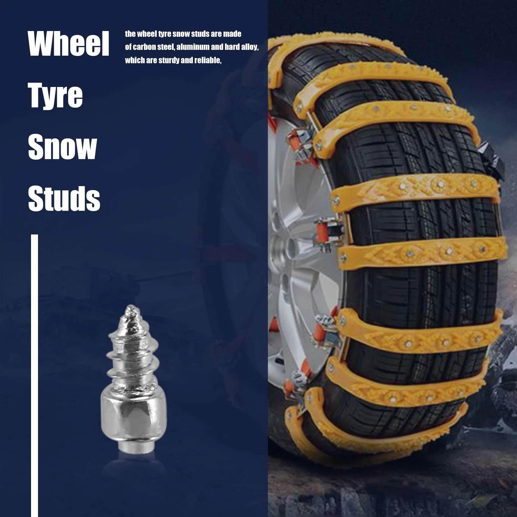 9 Mm Tire Studs Snow Spikes Anti-Slip Anti-Ice For Car Truck Bicycle Boot Motorcycle ATV SUV Auto-A54R