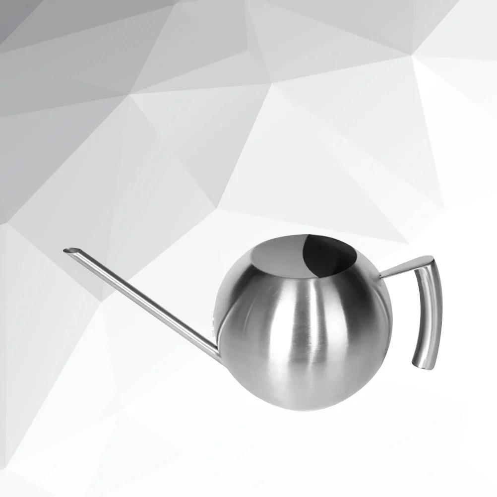 

Чайник для полива из нержавеющей стали, 1000 мл, твердая сферическая банка премиум-класса, комнатные уличные растения, сочный садовый инструмент