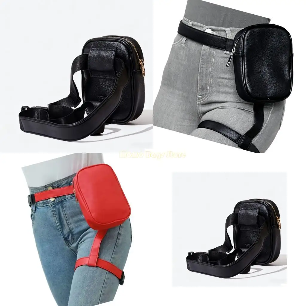 

X90D Thigh Harness Bag Drop Leg Bag Fannys Pack for Women Men Leg Purses Hip Pack