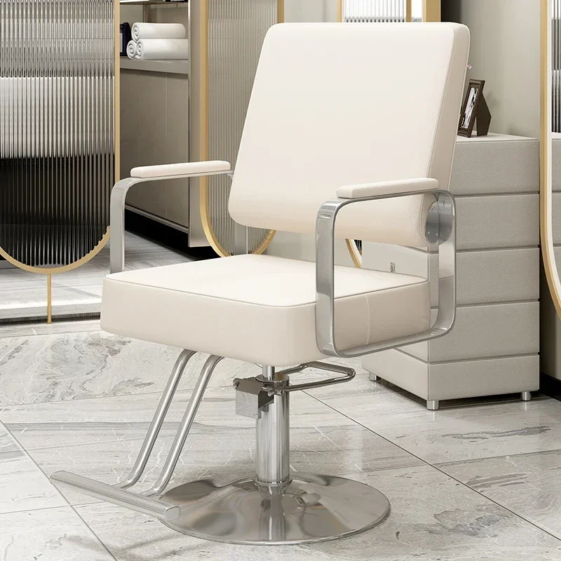 

Premium Designed White Barber Chair Luxury Personalized Minimalist Cheap Chair Square
